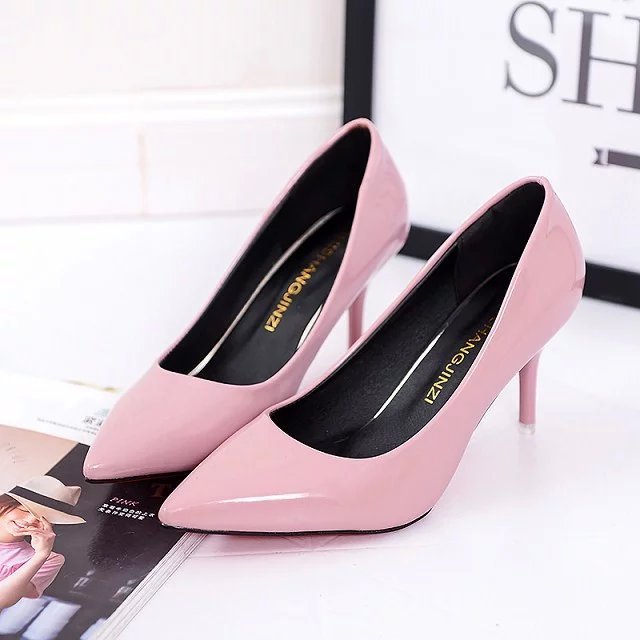 Lady High Heels – Pure Color Elegant Pumps